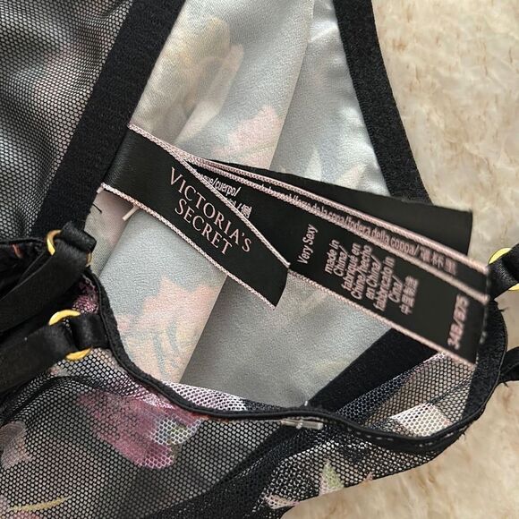 Victorias Secret Black Floral Bustier - Picture 8 of 9